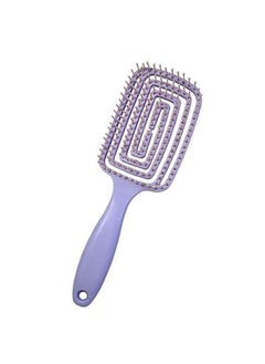 Generic Curved Vent Hair Brush, Anti Static Detangling nylon Massage Brushes, Blow Dryer Brush Hairdressing Styling Tools (Purple)  - Image 1