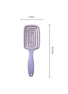 Generic Curved Vent Hair Brush, Anti Static Detangling nylon Massage Brushes, Blow Dryer Brush Hairdressing Styling Tools (Purple)  - Image 2
