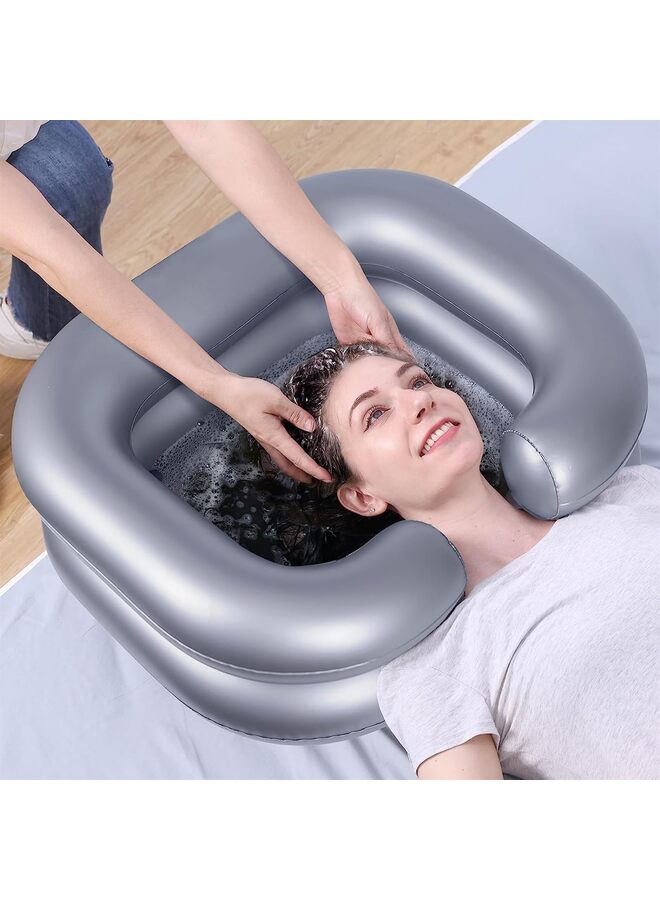 Inflatable Shampoo Basin - Portable Hair Washing Bowl/Tub for Bedridden, Disabled, Injured, Dreadlocks and at Home Sink Washing - Image 5