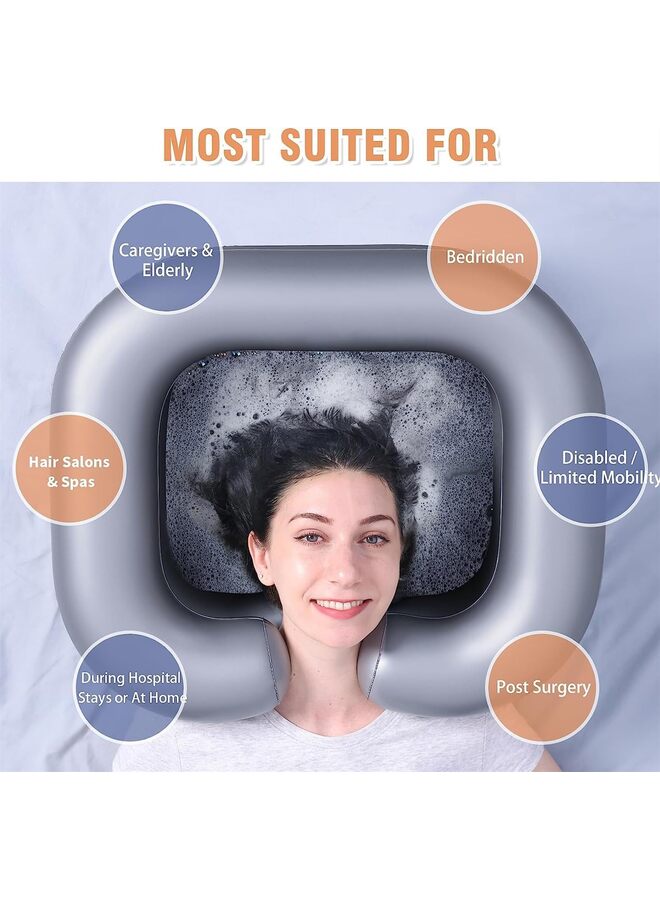 Inflatable Shampoo Basin - Portable Hair Washing Bowl/Tub for Bedridden, Disabled, Injured, Dreadlocks and at Home Sink Washing - Image 4
