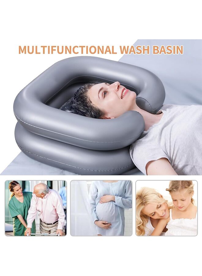 Inflatable Shampoo Basin - Portable Hair Washing Bowl/Tub for Bedridden, Disabled, Injured, Dreadlocks and at Home Sink Washing - Image 3
