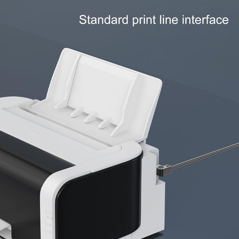 USB 2.0 Printer Cable TypeA Male to TypeB Scanner Cord High Speed 480Mbps 90Degree Elbow for Offices and Home Use - Image 2