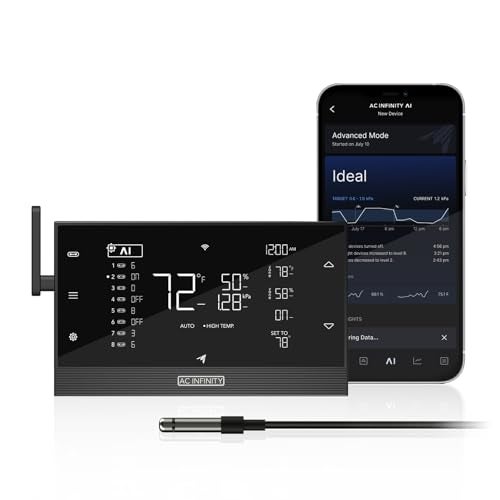 AC Infinity Controller AI Environmental Controller Dynamic AI Controls Grow Devices Insights Alerts Data Analysis w WiFi App Programmable DualZone VPD Temperature Humidity Automations - Image 1