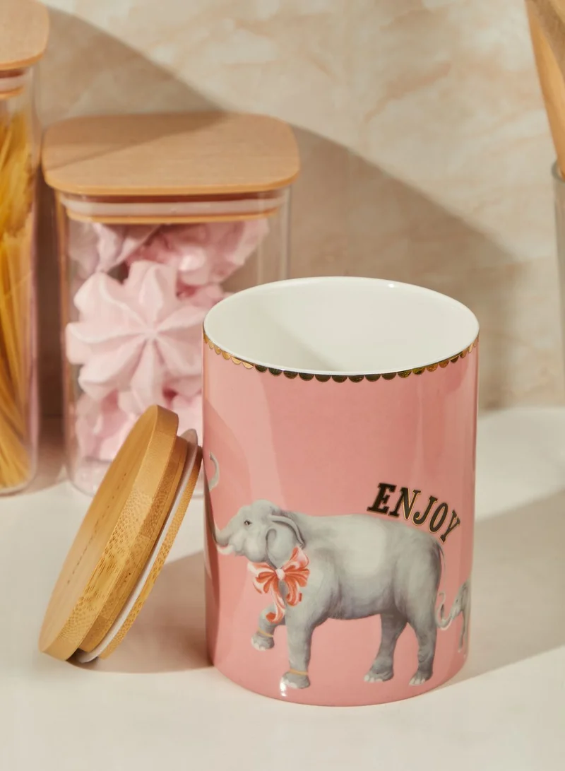 YVONNE ELLEN Medium Elephant Design Storage Jar