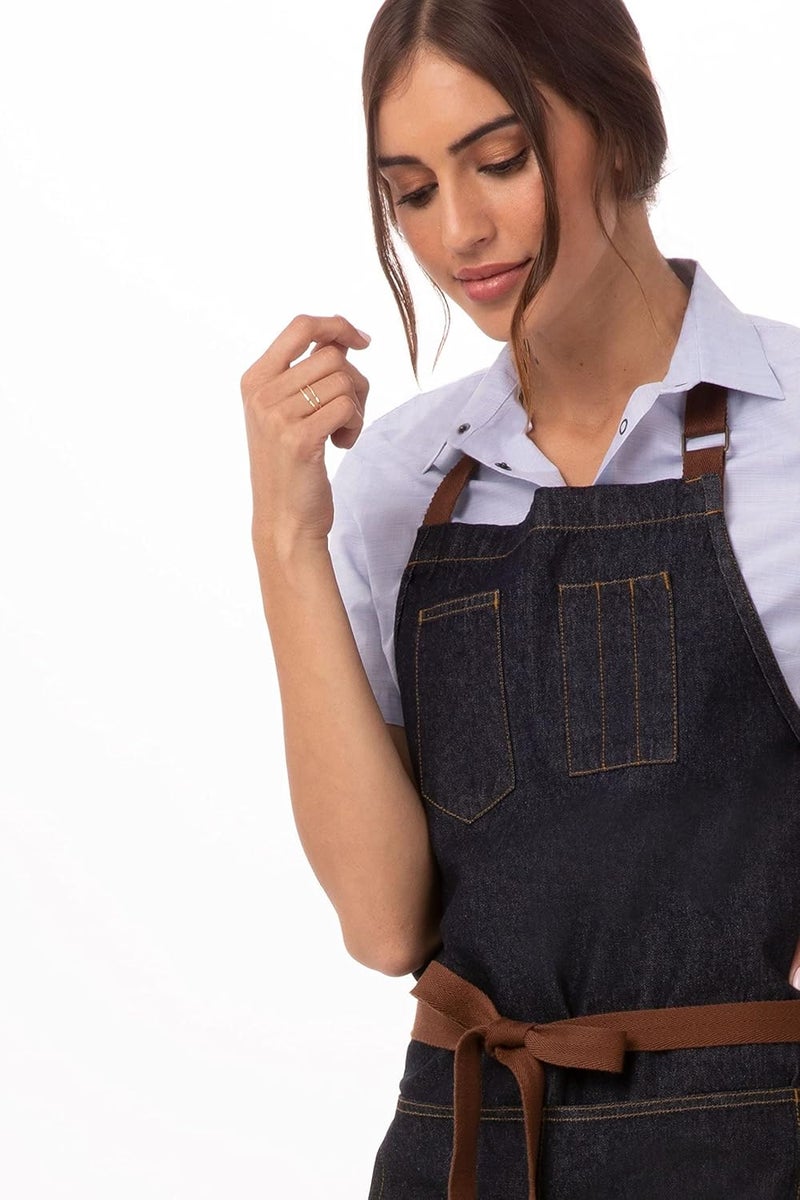 Chef Works Unisex Memphis Bib Apron - Image 3