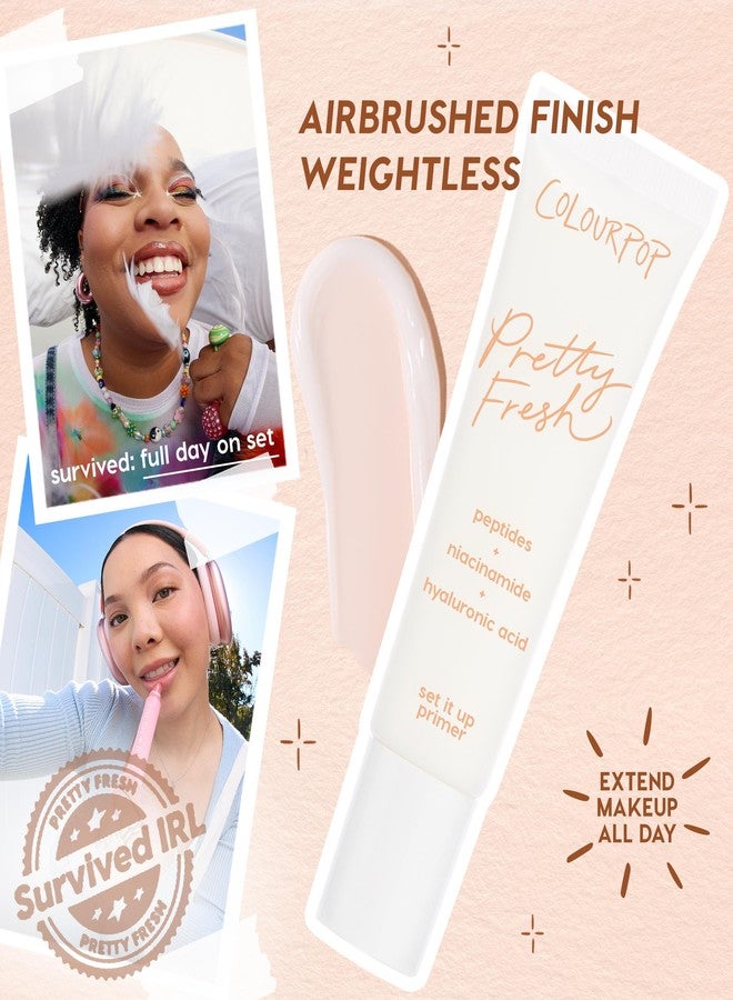 ColourPop Pretty Fresh Airbrush Makeup Primer - Hydrating, Gel-Cream Face Primer & Pore Minimizer with Peptides, Niacinamide & Hyaluronic Acid - Vegan & Cruelty-Free - Set It Up (1 Fl Oz) - Image 2