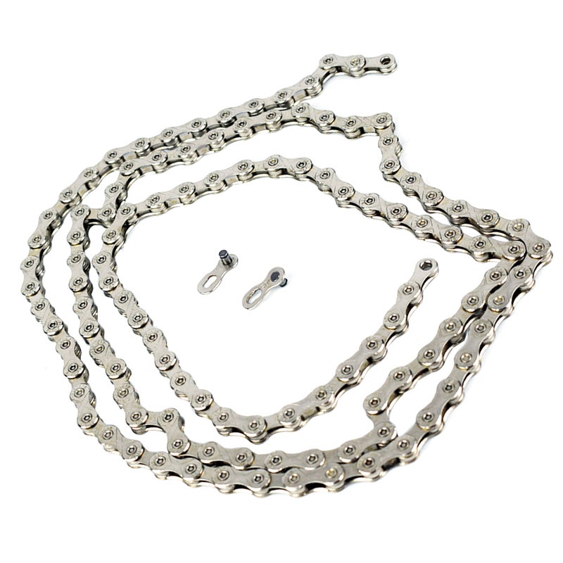 116 Sections Replacement Bicycle Chain for Mountain Bike High Speed Road Cycling Accessories Silver (Speed 10) - Image 1