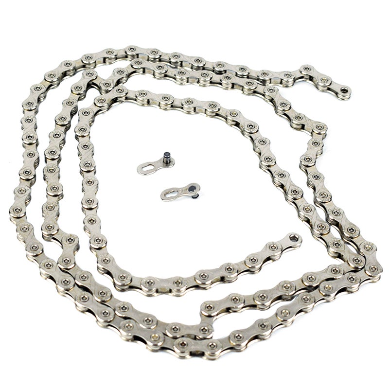 116 Sections Replacement Bicycle Chain for Mountain Bike High Speed Road Cycling Accessories Silver (Speed 10) - Image 3