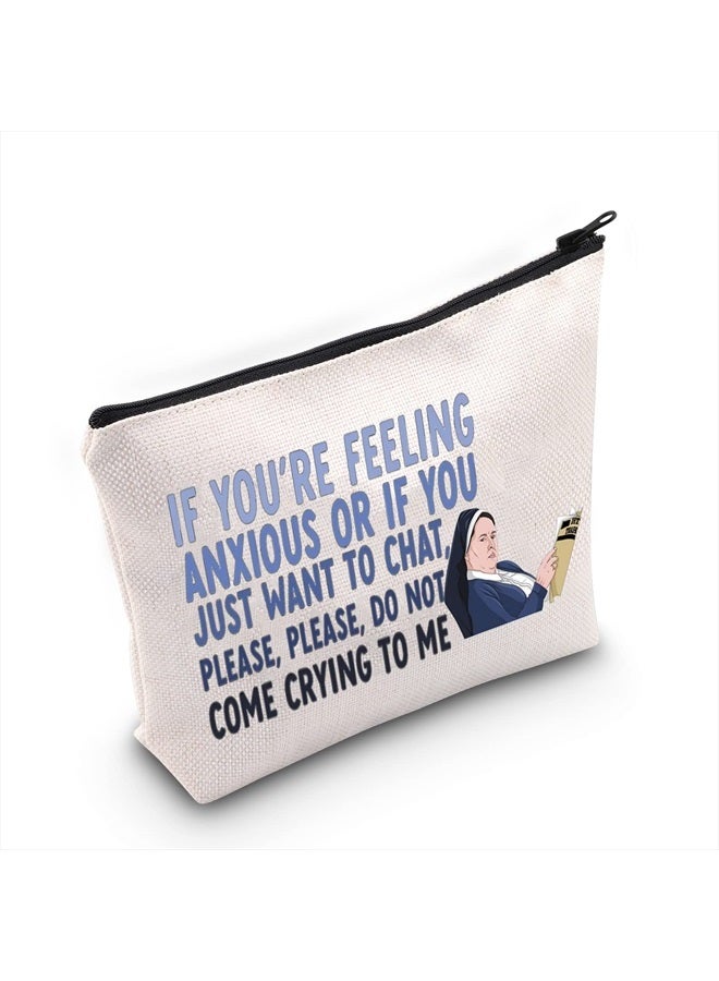 LEVLO Funny Derry TV Show Cosmetic Make Up Bag Sister Michael Fans Gift Please Please Don't Come Crying To Me Makeup Zipper Pouch Bag (Don't Come Crying To Me) - Image 1