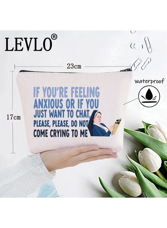 LEVLO Funny Derry TV Show Cosmetic Make Up Bag Sister Michael Fans Gift Please Please Don't Come Crying To Me Makeup Zipper Pouch Bag (Don't Come Crying To Me) - Image 2