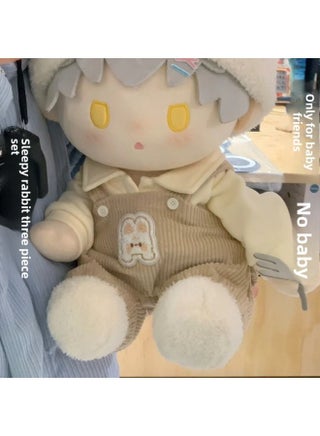 40cm Sitting Doll Coat Cute Climbing Clothes Pajamas Suitable For Replacement Cotton Doll Clothes Jumpsuit-Specifications:Suitable For Sitting 40cm Cotton Doll (no Doll)-Color:Sleepy Rabbit Three-piece Set (shirt + Overalls + Shoes And Socks) [no Hat] - pzsku/Z1739F4AA3D59DA46BF71Z/45/1745540334/6a512f2d-6ea4-426e-9c2d-38700ac4d3a4