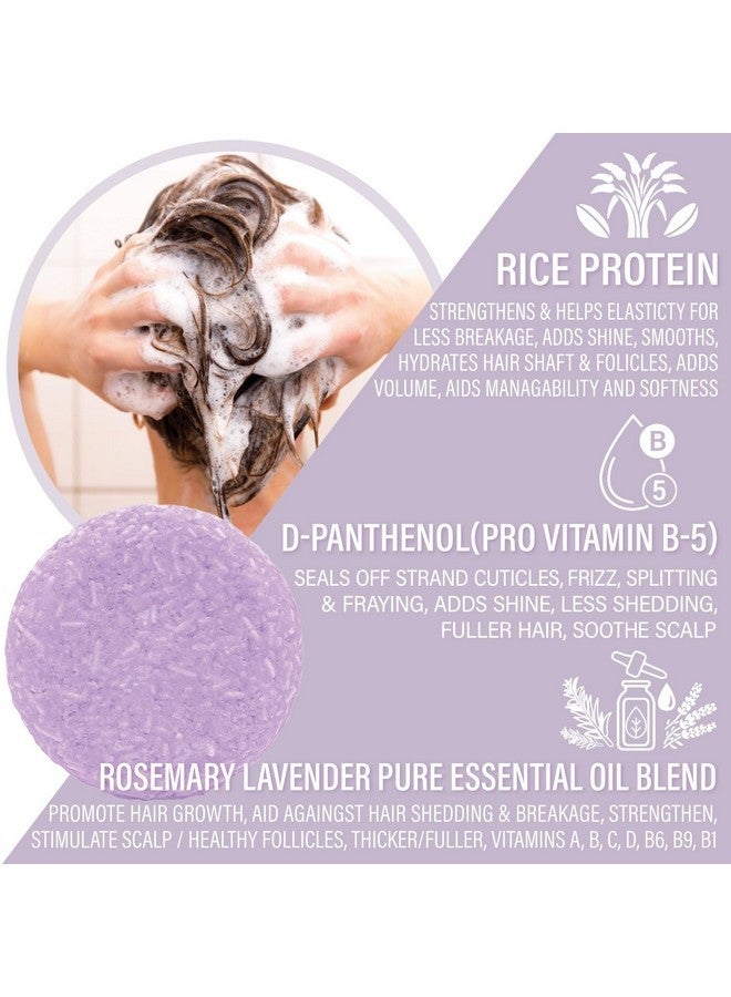 Luxiny Hair Shampoo and Conditioner Set - Sulfate Free Lavender Bars, Made in USA (1 Shampoo Bar 60g, 1 Deep Conditioner Bar 50g) - Image 3