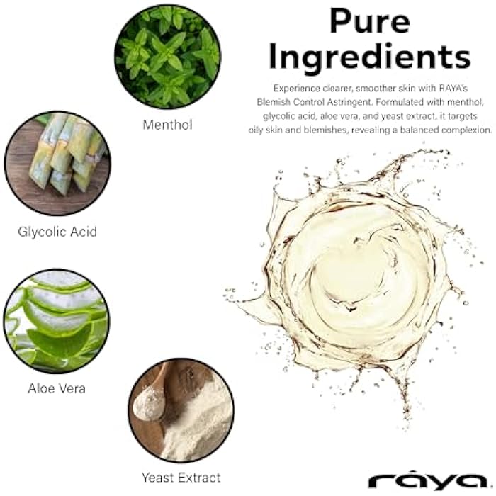 RAYA Blemish Control Astringent (705), Facial Toner for Very Oily and Break-Out Skin, with Vitamin B Complex to Balance pH and Helps Regulate Oil Production, Cruelty & Paraben Free - 8 fl oz - Image 2