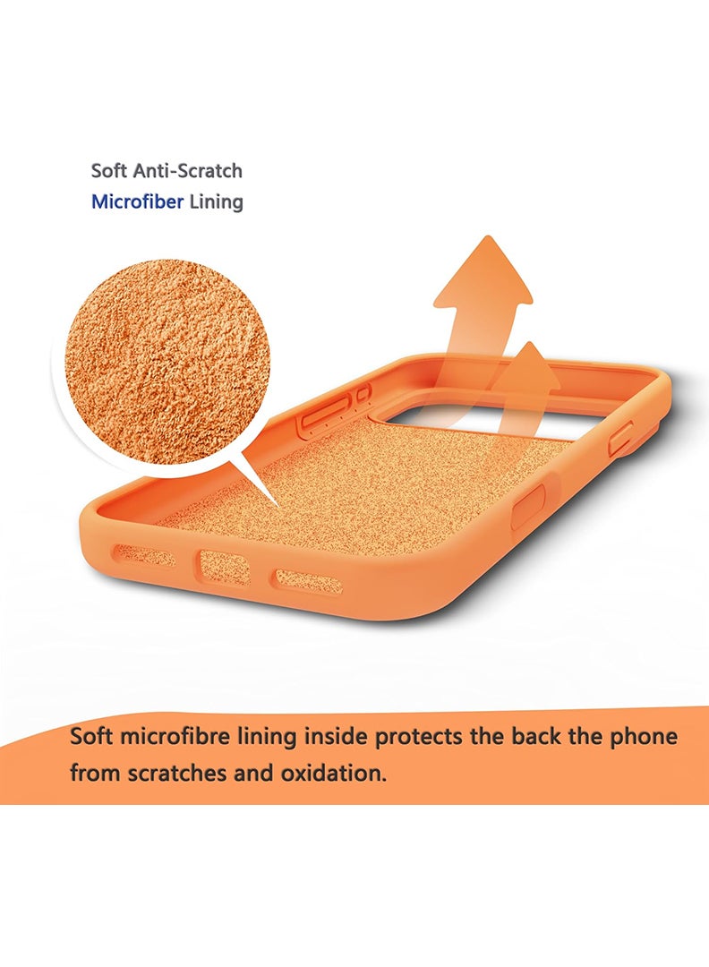 Case Up Apple iPhone 17 Pro Max 2025 Premium Soft Liquid Silicone Case Cover - Orange - Image 5