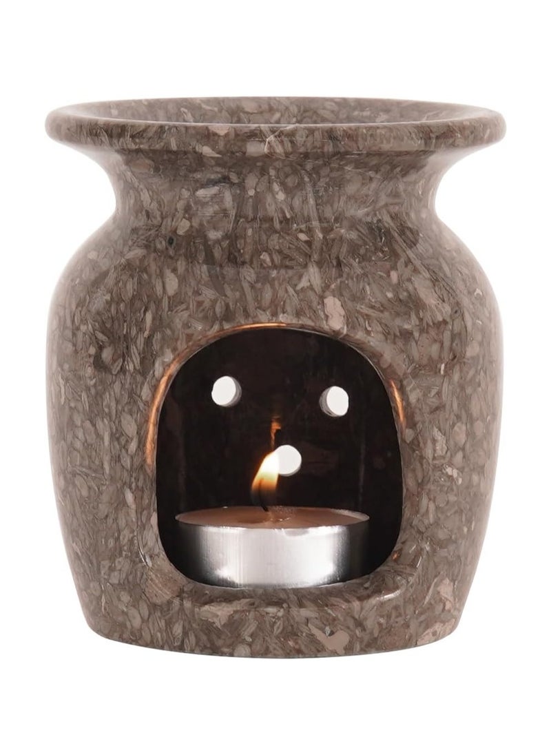 RADICALn Radicaln Marble Oil Burner 4'' Inches Oceanic Handmade Aromatherapy Burner Ideal Marble Oil Warmer, Oil Burner with Tealight Holder  - Image 1