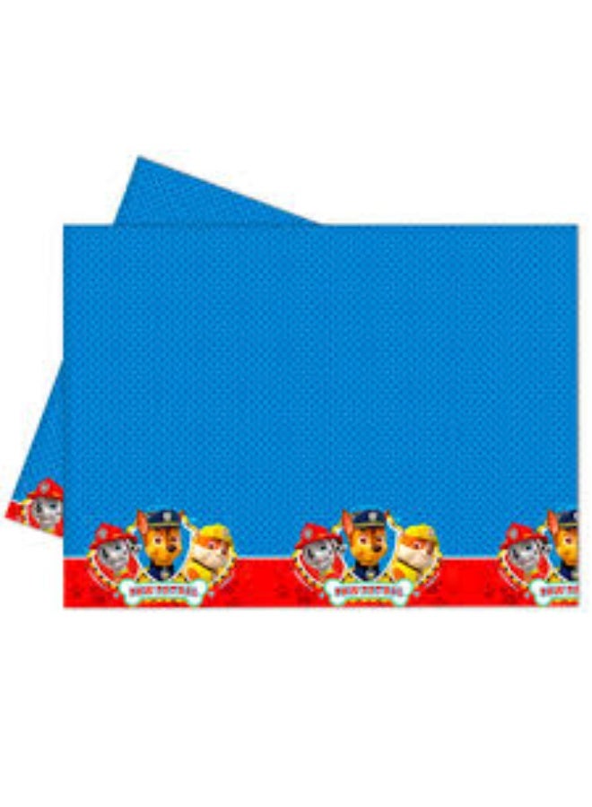 Ciao Paw Patrol Ready for Action Plastic Tablecloth 120x180 cm – Chase, Marshall, Rubble & Skye Design – Birthday Party Table Cover for Kids Paw Patrol Theme