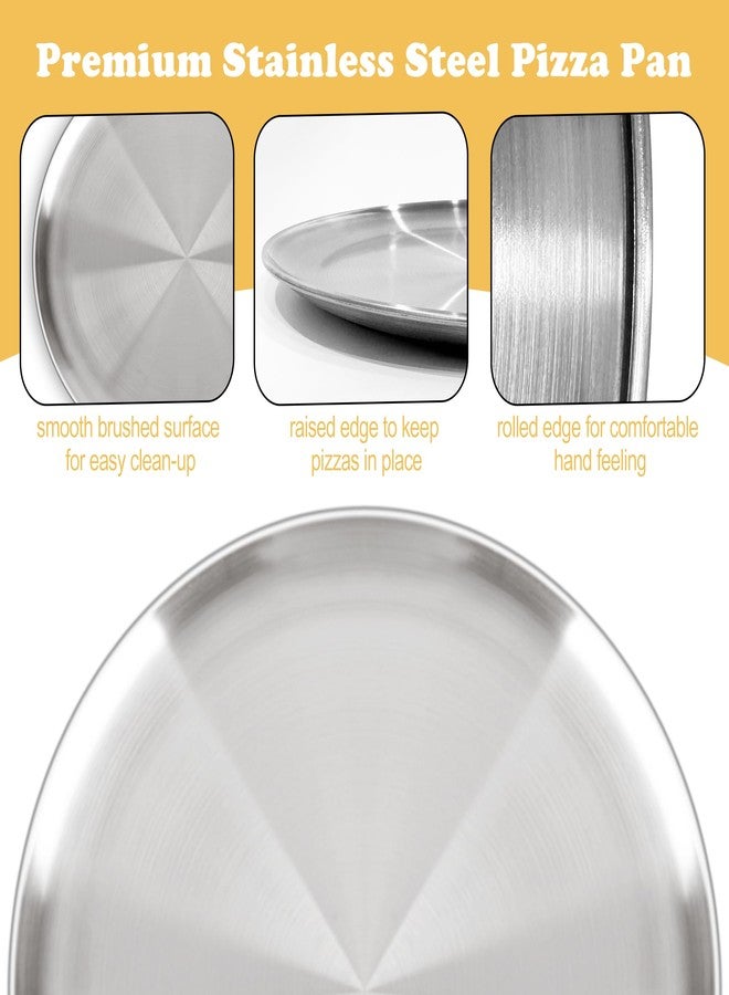 AWTBDP Pizza Pan 10 Inch Set of 2 for Oven, Non-Stick Stainless Steel Pizza Steel, Durable Non-Toxic Round Pizza Pans for Cookie Pizza Pie Cake, Dishwasher Safe & Easy Clean - Image 4