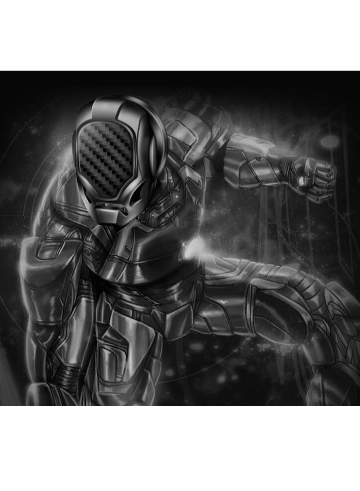 غطاء زر بدء وإيقاف السيارة، غطاء حماية الإشعال Iron Man، غطاء زر بدء التشغيل، حلقة تقليم محرك السيارة المضادة للخدش، ملحقات داخلية للسيارة - Image 4