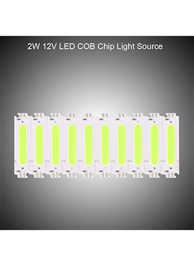 COB LED Panel, 10Pcs 12V 2W COB Chip Light Source, LED Integrated Chip Light Panel Bulb Flood Lamp for Bedroom, Ceiling, Kitchen(Green), COB Flexible High Density Uniform Light