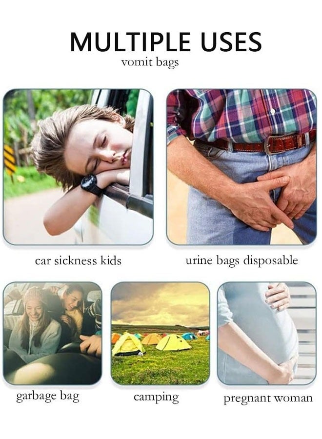 15 Pack Vomit Bags Disposable, 1000ML Emesis Bags Disposable Portable Throw,for Morning Sickness, Kids, Pregnant Woman, Car Motion Sickness, Leakproof and Puncture-Proof - Image 2