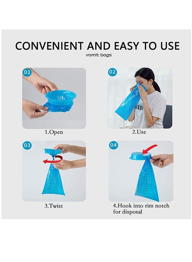 15 Pack Vomit Bags Disposable, 1000ML Emesis Bags Disposable Portable Throw,for Morning Sickness, Kids, Pregnant Woman, Car Motion Sickness, Leakproof and Puncture-Proof - Image 3