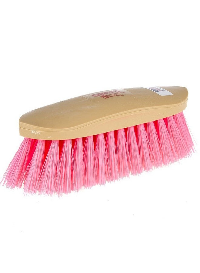 ديكر فرشاة ديكر مانوفاكتشرينغ جريب فيت للعناية بالخيول، شعيرات صناعية وردية اللون - Image 1