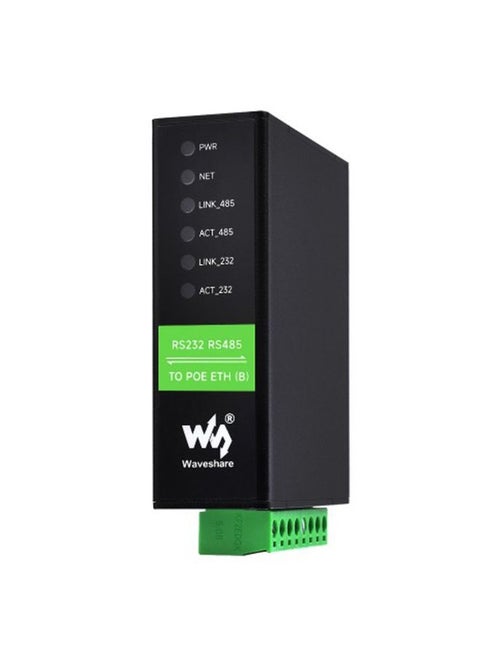 Waveshare RS232 RS485 To RJ45 Ethernet Serial Server, Spec: RS232 RS485 TO POE ETH (B)