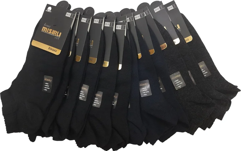 Mısırlı Çorap ÇorapDiyarı Kıraç Mısırlı 1979 Cotton Men's Sports Short Booties Socks 12 Pairs
