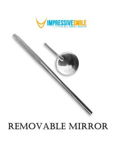 Impressive Smile Impressive Smile Stainless Steel Dental Mirror #5 with Handle 6.5", Dentist Tool for Teeth Cleaning Inspection, Eyelash Extensions Mirror, Inspect Instrument for Makeup  - Image 3