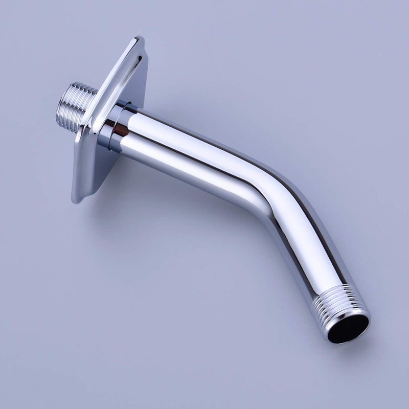 TRUSTMI Shower Arm, 6-Inch Stainless Steel Angled Pipe with Flange for Shower Head, Shower Arm Extension Replacement, Chrome - Image 5