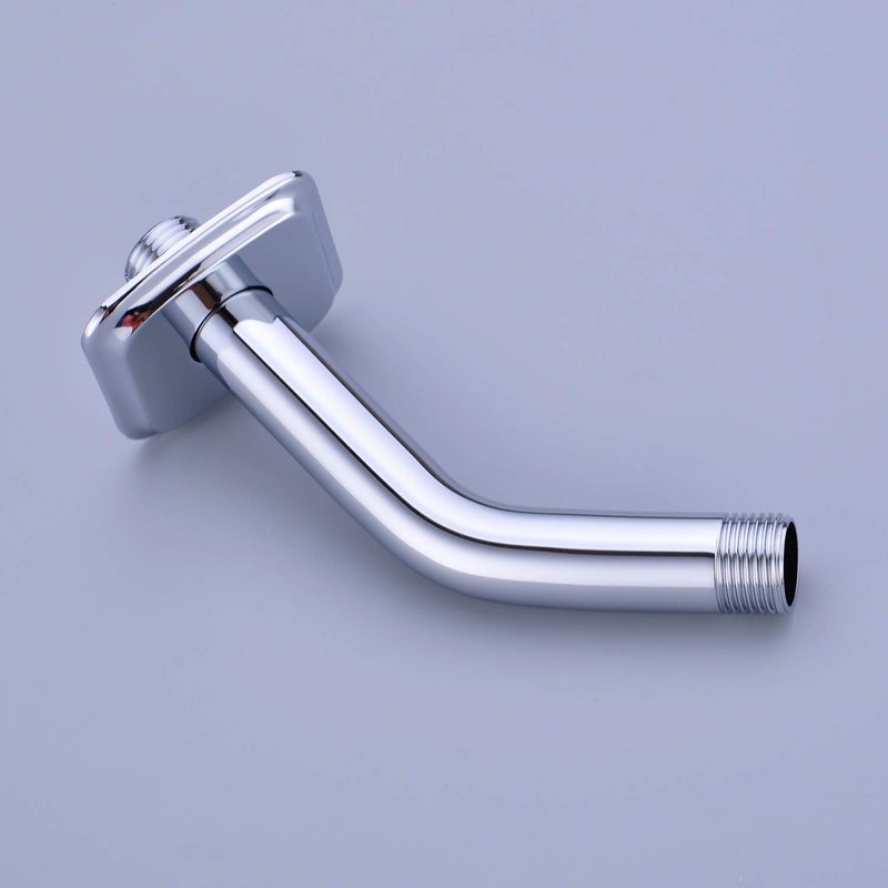 TRUSTMI Shower Arm, 6-Inch Stainless Steel Angled Pipe with Flange for Shower Head, Shower Arm Extension Replacement, Chrome - Image 4