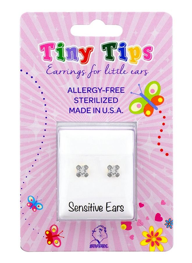 Studex 2MM Cubic Zirconia Allergy free Stainless Steel Ear Studs For Kids - Image 5