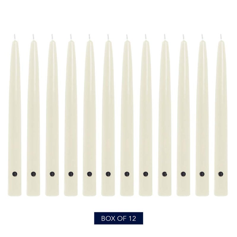 Colonial Candle Unscented Taper Candle, Handipt Collection, Ivory, 10 In, Pack of 12 - Up to 8 Hours Burn - Image 2