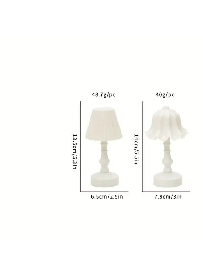مصباح LED طاولة زهور عتيق، مصباح مكتبي صغير على شكل شمعة، ضوء دافئ متوهج، يعمل بالبطارية - Image 4