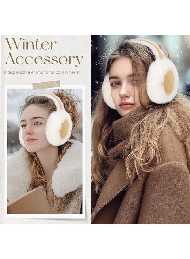 Ear Muffs for Winter Women, Faux Fur Warm Earmuffs, Foldable Cute Fuzzy Ear Warmers for Girls, Winter Ear Muffs Women Girl - Image 5