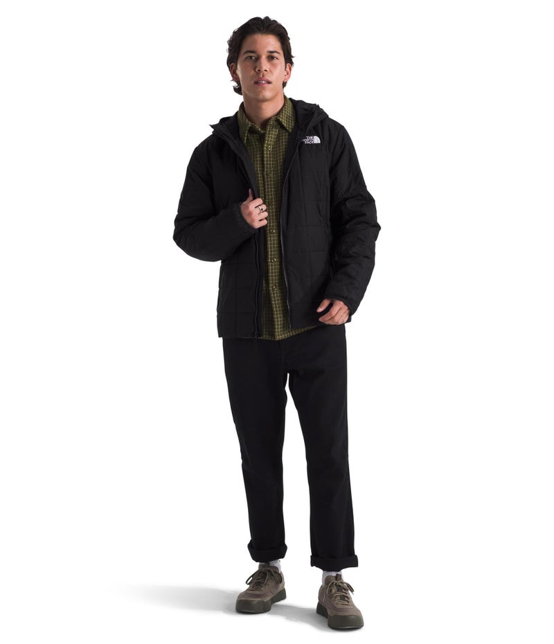 THE NORTH FACE Men's Junction Insulated Hoodie | Water Resistant Jacket with Heatseeker Insulation, 3-Piece Hood & Secure Zip Pockets, TNF Black, Large - Image 2