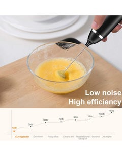 ELTRAZONE Handheld  3 In 1; Electric Foam Maker, Egg Beater, Drink Mixer. USB Rechargeable, Mini Blender For Coffee Latte Cappuccino Hot Chocolate, Black  - Image 5
