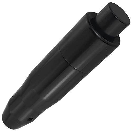 Lunsom Automatic Shift Knob Metal Car Shifting with Push Button Aluminum Alloy Shifter Lever Handle Long Stick Gear Head Fit Most Auto Transmission Vehicle (Black) - Image 1