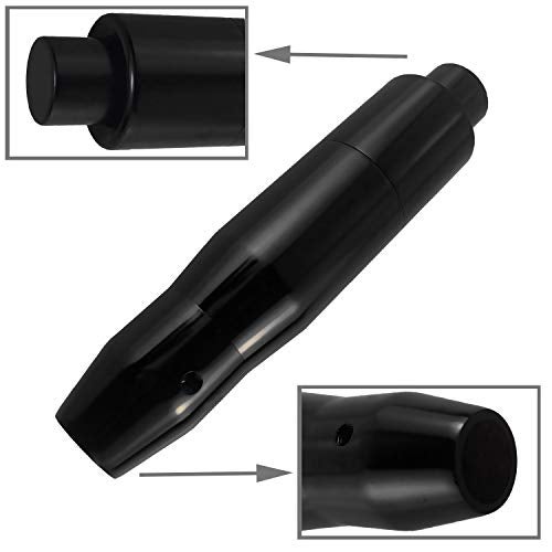 Lunsom Automatic Shift Knob Metal Car Shifting with Push Button Aluminum Alloy Shifter Lever Handle Long Stick Gear Head Fit Most Auto Transmission Vehicle (Black) - Image 5