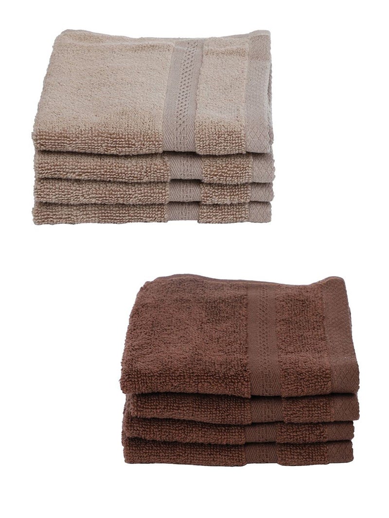 BIANCA Ultra Soft Zero Twist 100% Cotton Towel-8pc Face Towel (Paradiso) | Super Absorbent, Fluffy | AeroCore Organic Technology - for Men, Women, Gym, Kitchen Solid-Multi - Image 2