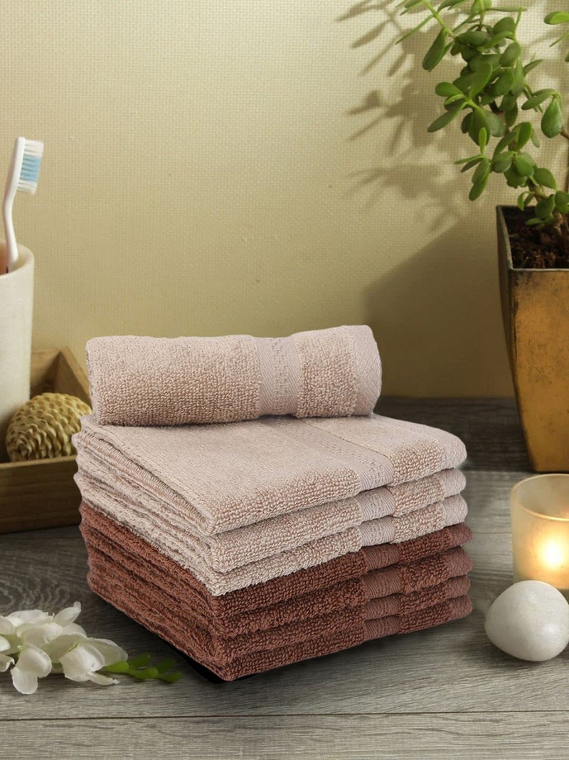 BIANCA Ultra Soft Zero Twist 100% Cotton Towel-8pc Face Towel (Paradiso) | Super Absorbent, Fluffy | AeroCore Organic Technology - for Men, Women, Gym, Kitchen Solid-Multi - Image 1