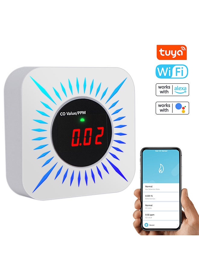 Generic Tuya WiFi CO Combustible Gases Leak Detector Portable Carbon Monoxide Gases Leakage Tester Multifunctional Gases Concentration Tester  - Image 1