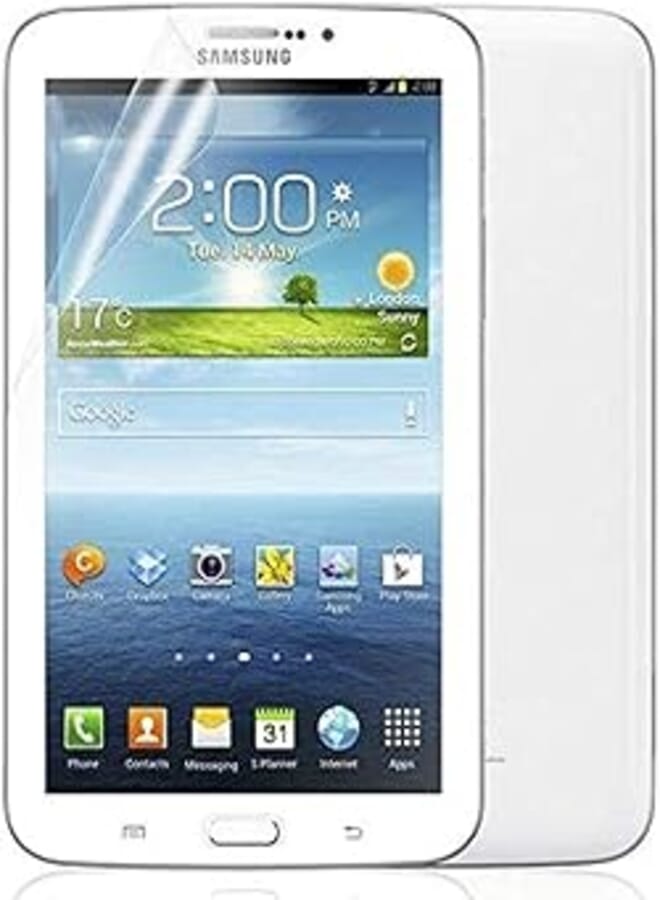غطاء حماية شفاف من كالانس لشاشة LCD لجهاز سامسونج جالكسي تاب 3 P3200 P3210 T2100 T2110 T210 T211 7.0 - (شفاف)