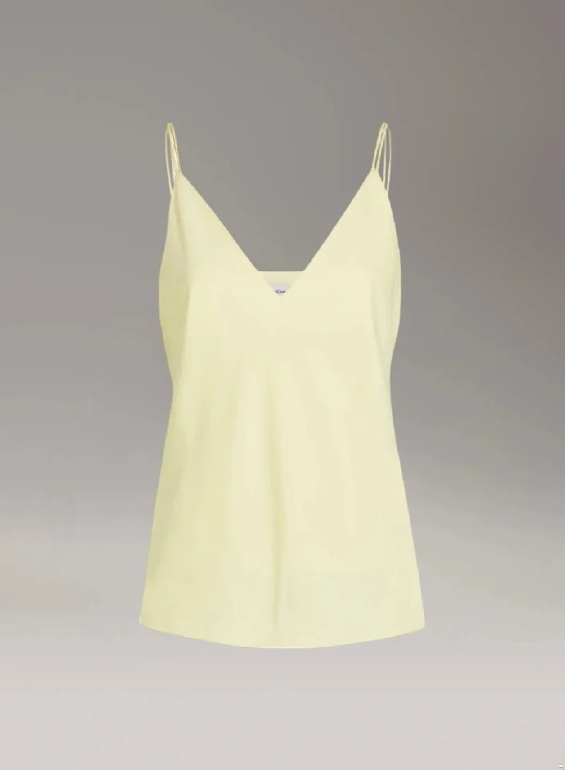 Calvin Klein Mimosa Yellow Crepe Cami Top for Women | Best Price UAE