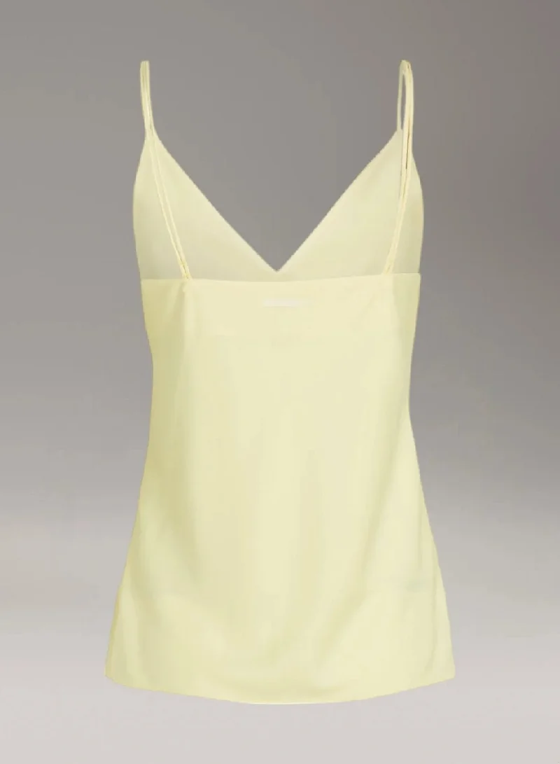 Calvin Klein Mimosa Yellow Crepe Cami Top for Women | Best Price UAE