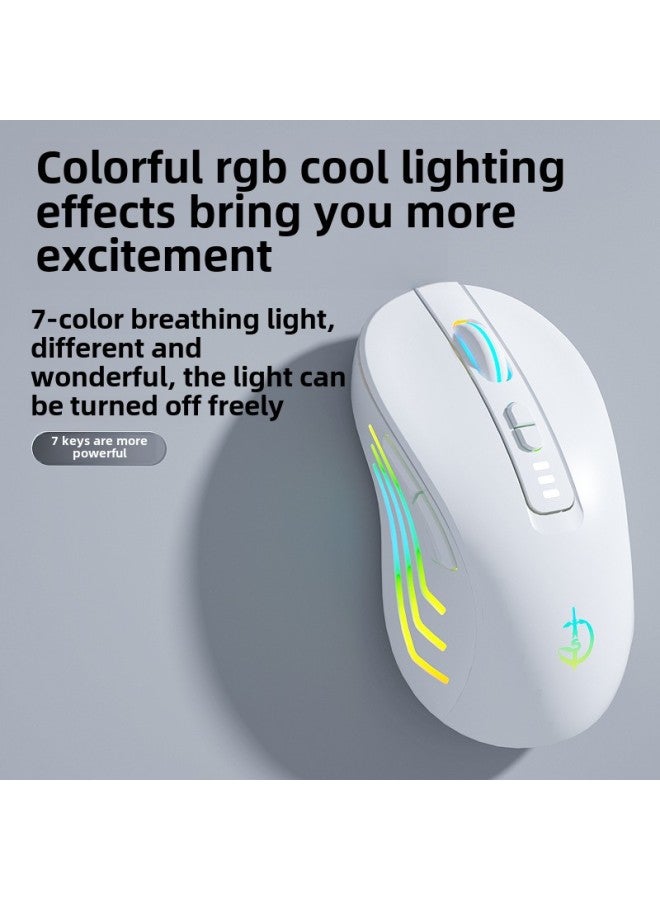 Wireless Mouse Bluetooth Mute Rechargeable Game E-sports Office Male And Female Desktop Laptop Universal-Specification:Gentleman Black-basic Model -official Standard - Image 4