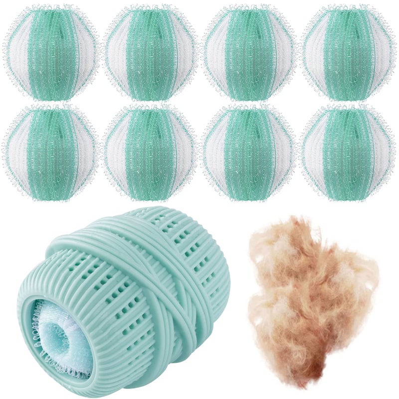 8PCS Pet Hair Remover and Laundry Ball Set, Reusable Dog Hair Remover for Laundry, Lint Catcher Laundry Ball in Washing Machine, Pet Hair Catcher for Clothes, Bedding - Image 1