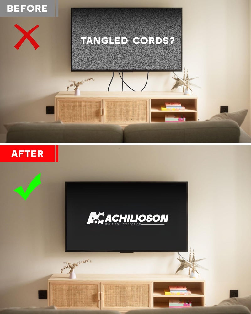 Achilioson in-Wall Cable Management Kit Includes Power & Low Voltage Cable Management,Tv Cord Hider for Wall Mounted Tv - Image 2