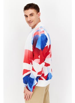 Adidas Men Sportswear Fit Outdoor Windbreaker Jacket, White/Red  - Image 4