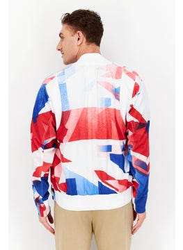 Adidas Men Sportswear Fit Outdoor Windbreaker Jacket, White/Red  - Image 3